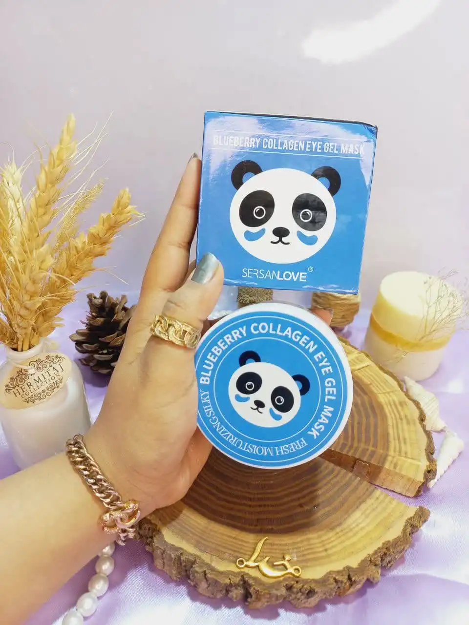 پچ زیر چشم بسته 60 عددی طرح پاندا آبی سرسان لاو SERSANLOVE کد 70539