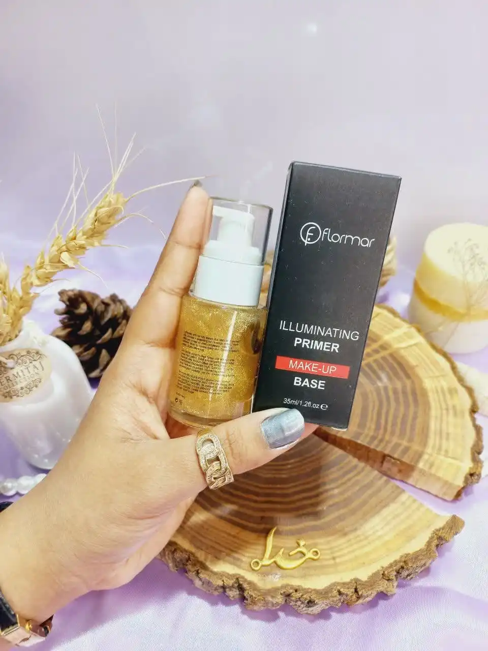 پرایمر روشن کننده پایه میکاپ شاین دار طلایی برند فلورما Flormar کد2030