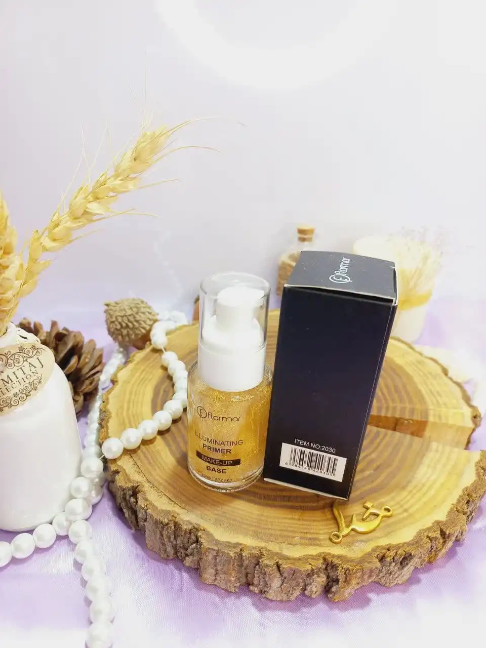 پرایمر روشن کننده پایه میکاپ شاین دار طلایی برند فلورما Flormar کد2030