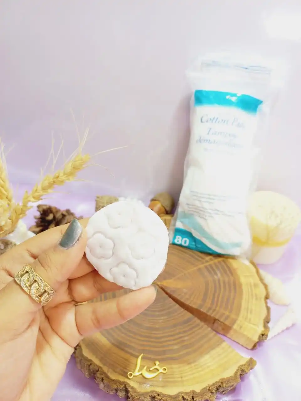 پد پاک کننده آرایش از کتان و پنبه 100 درصد خالص 80 عددی تامپون TAMPON