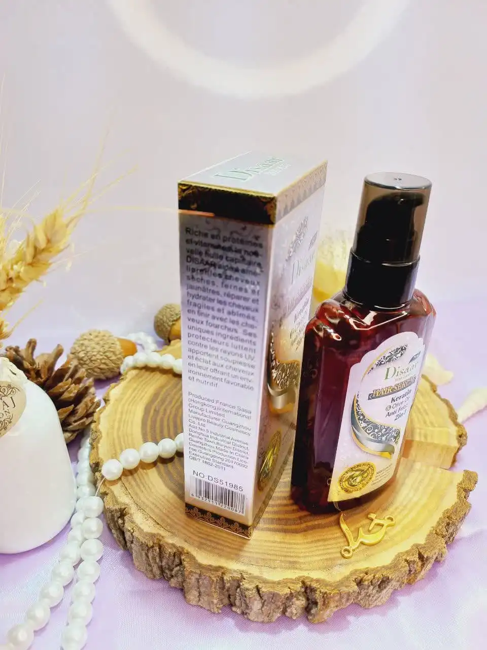 روغن مو کراتینه زیتون مدل ANTI FRIZZ حجم 120 میلی لیتر دیسار DISAAR کد DS51985
