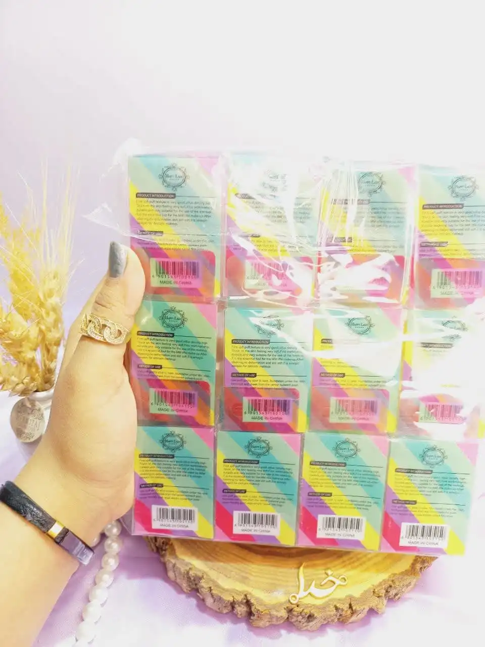 پد آرایشی قارچی دسته دار مدل هپی لیدی HAPPY LADY با کیفیت | پخش عمده