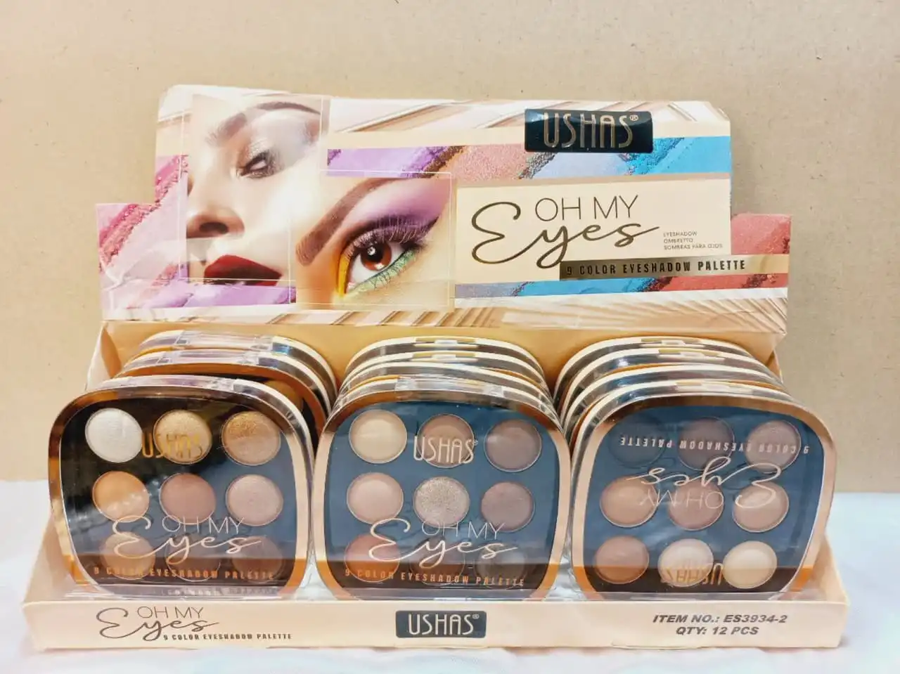 پالت سایه 9 رنگ چشم با کیفیت برند USHAS کد ES39342