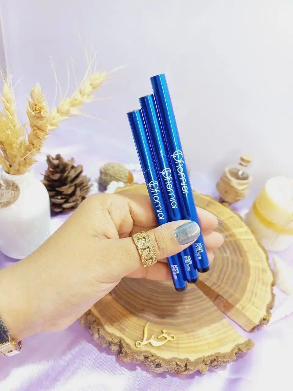 خط چشم ضد آب پرطرفدار مشکی پوکه آبی فلورما FLOMROR کد A003 | پخش عمده