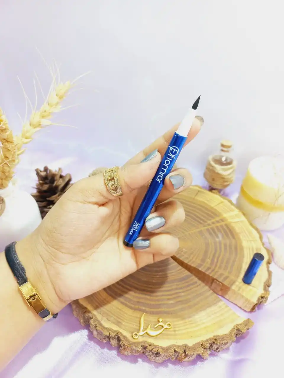 خط چشم ضد آب پرطرفدار مشکی پوکه آبی فلورما FLOMROR کد A003 | پخش عمده