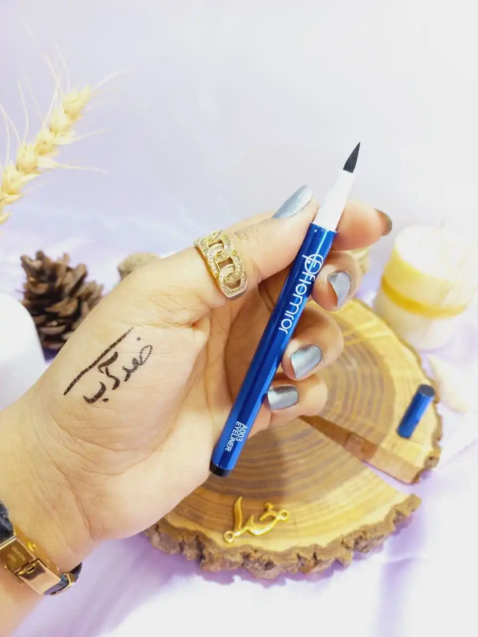 خط چشم ضد آب پرطرفدار مشکی پوکه آبی فلورما FLOMROR کد A003 | پخش عمده