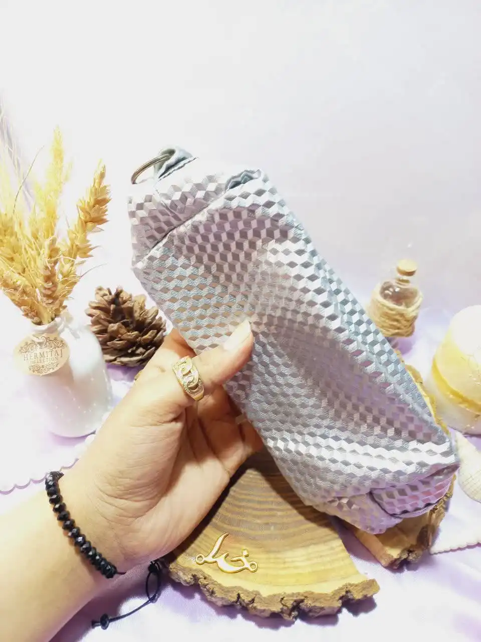 کیف چرمی فوق العاده با کیفیت طرح مکعبی سایز بزرگ