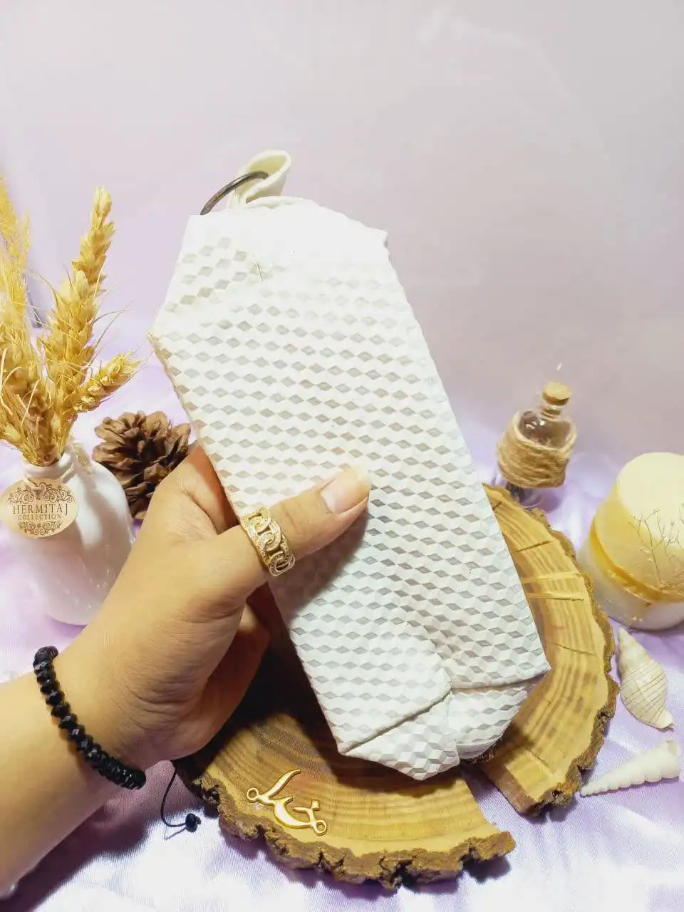 کیف چرمی فوق العاده با کیفیت طرح مکعبی سایز بزرگ