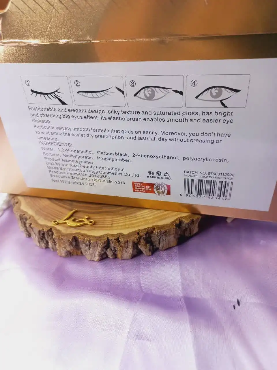 خط چشم مویی بینظیر نگین دار برند معروف کاریته اصلی کد 57603