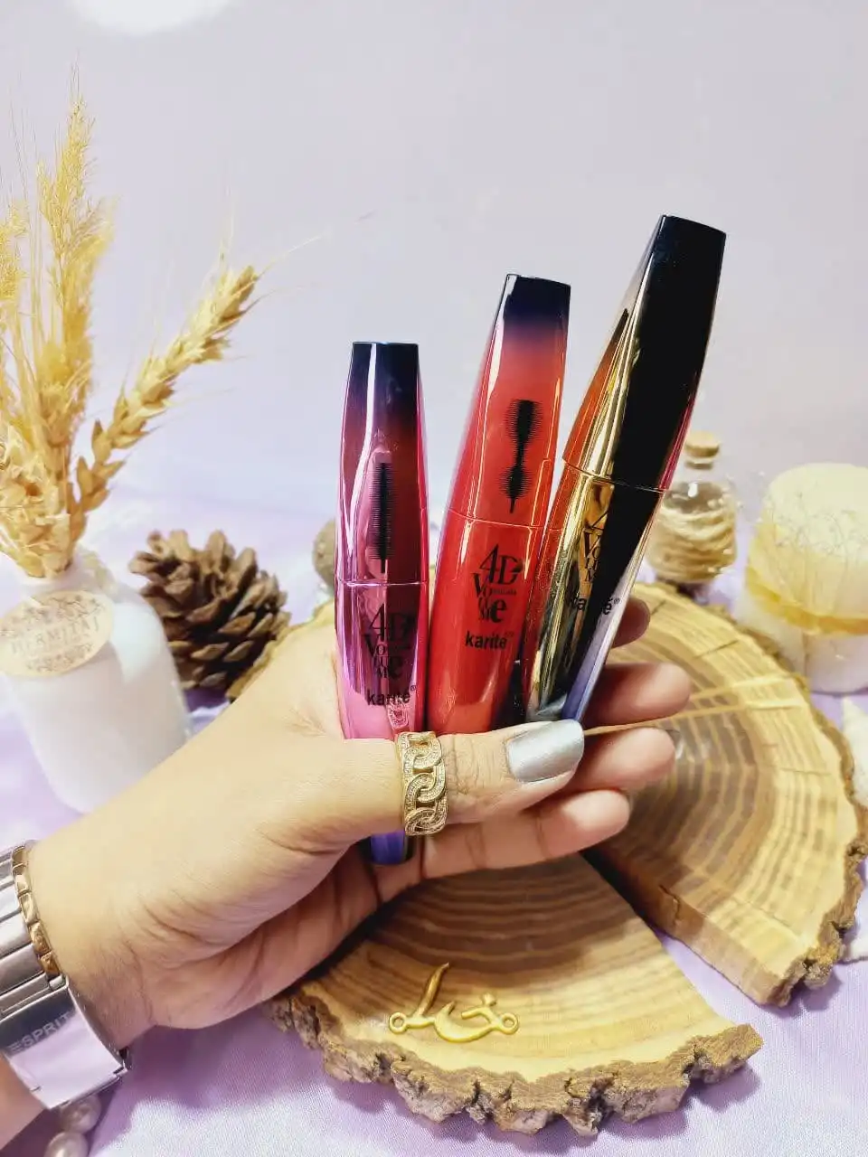 ریمل ضد آب سه مدل فرچه با حجم دهی چندین برابر برند ماسکارا 4D کاریته KARITE کد 56485