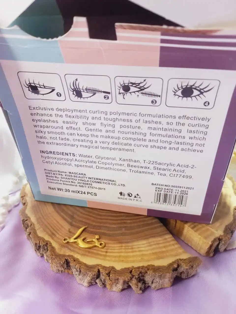 ریمل پوکه مخملی ولوم کیس بیوتی KISS BEAUTY کد 56559