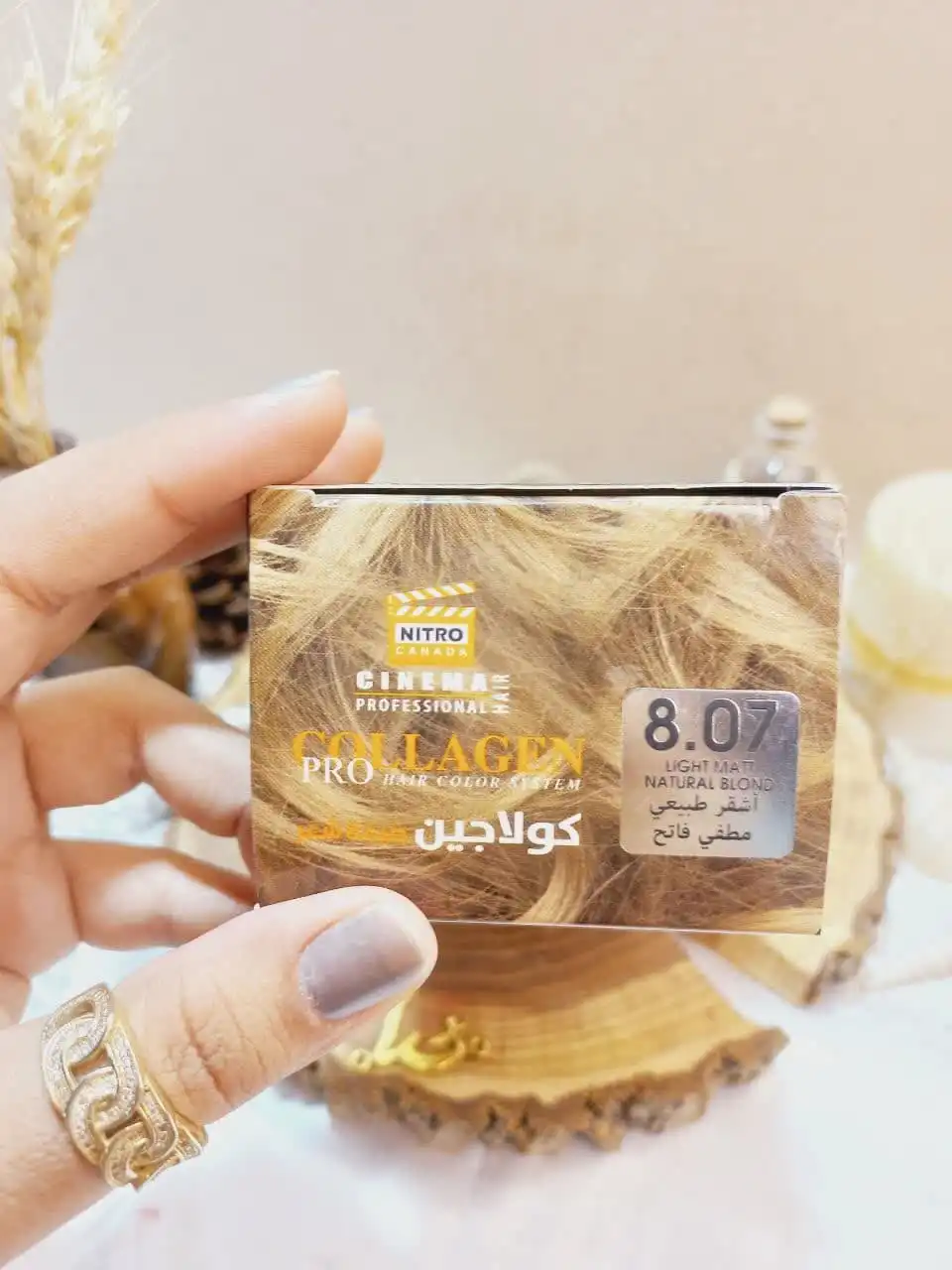 کیت رنگ مو بلوند طبیعی مات روشن شماره 8/07 کلاژن  COLLAGE