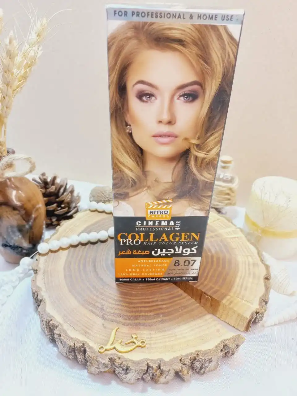 کیت رنگ مو بلوند طبیعی مات روشن شماره 8/07 کلاژن  COLLAGE