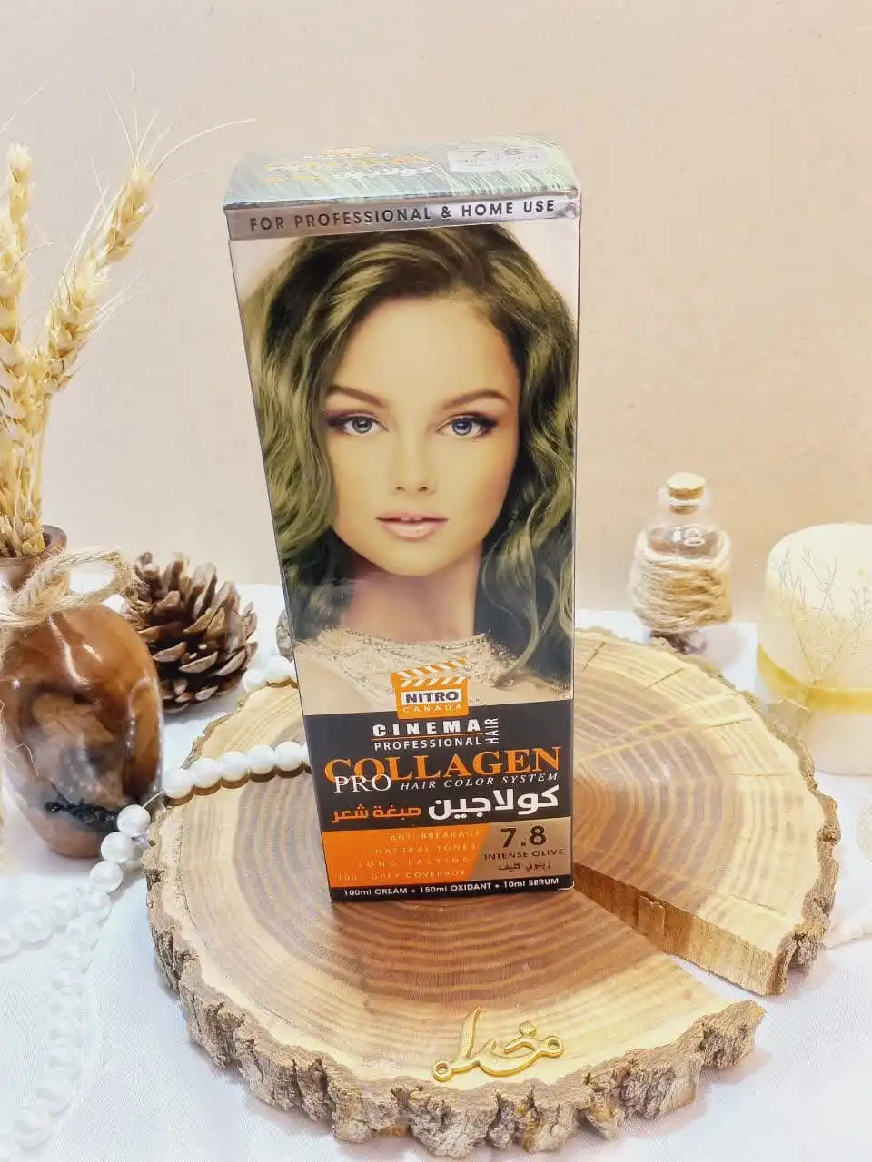 کیت رنگ مو زیتونی شدید شماره 7/8 کلاژن  COLLAGE