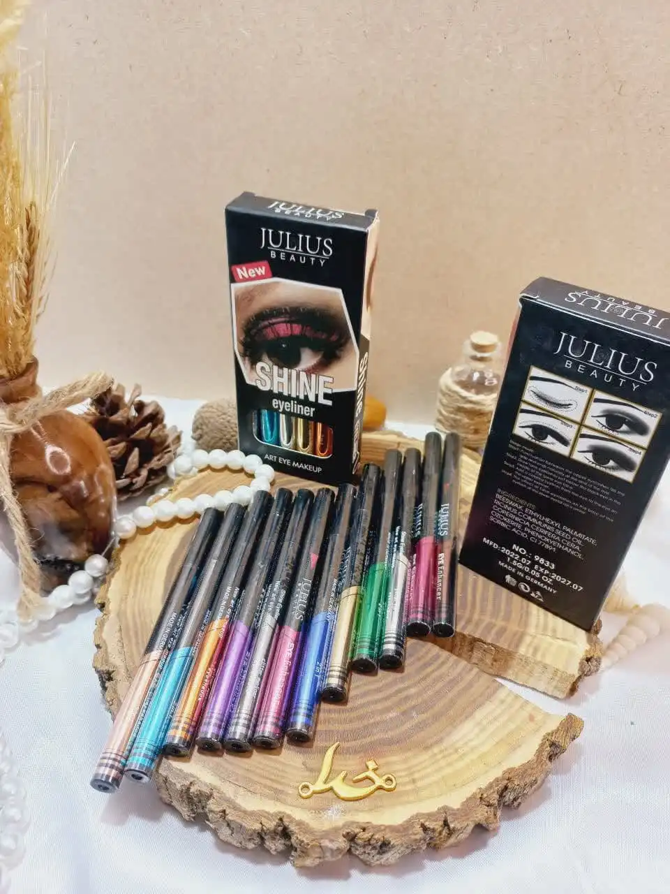 خط چشم ماژیکی رنگی شاین دار جیلیوس بیوتی JULIUS BEAUTY کد9833