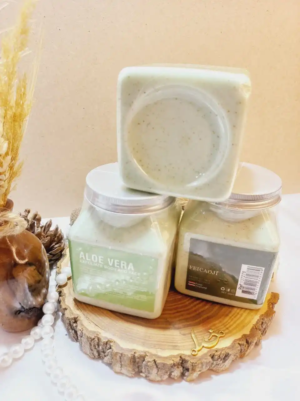 اسکراب شنی صورت و بدن رایحه آلوئه ورا فیکاوجی FEICAOJI کد 137278