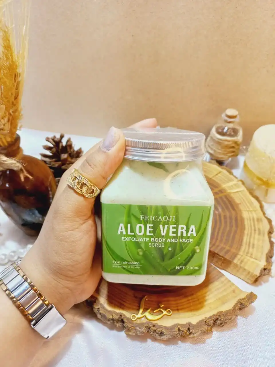 اسکراب شنی صورت و بدن رایحه آلوئه ورا فیکاوجی FEICAOJI کد 137278