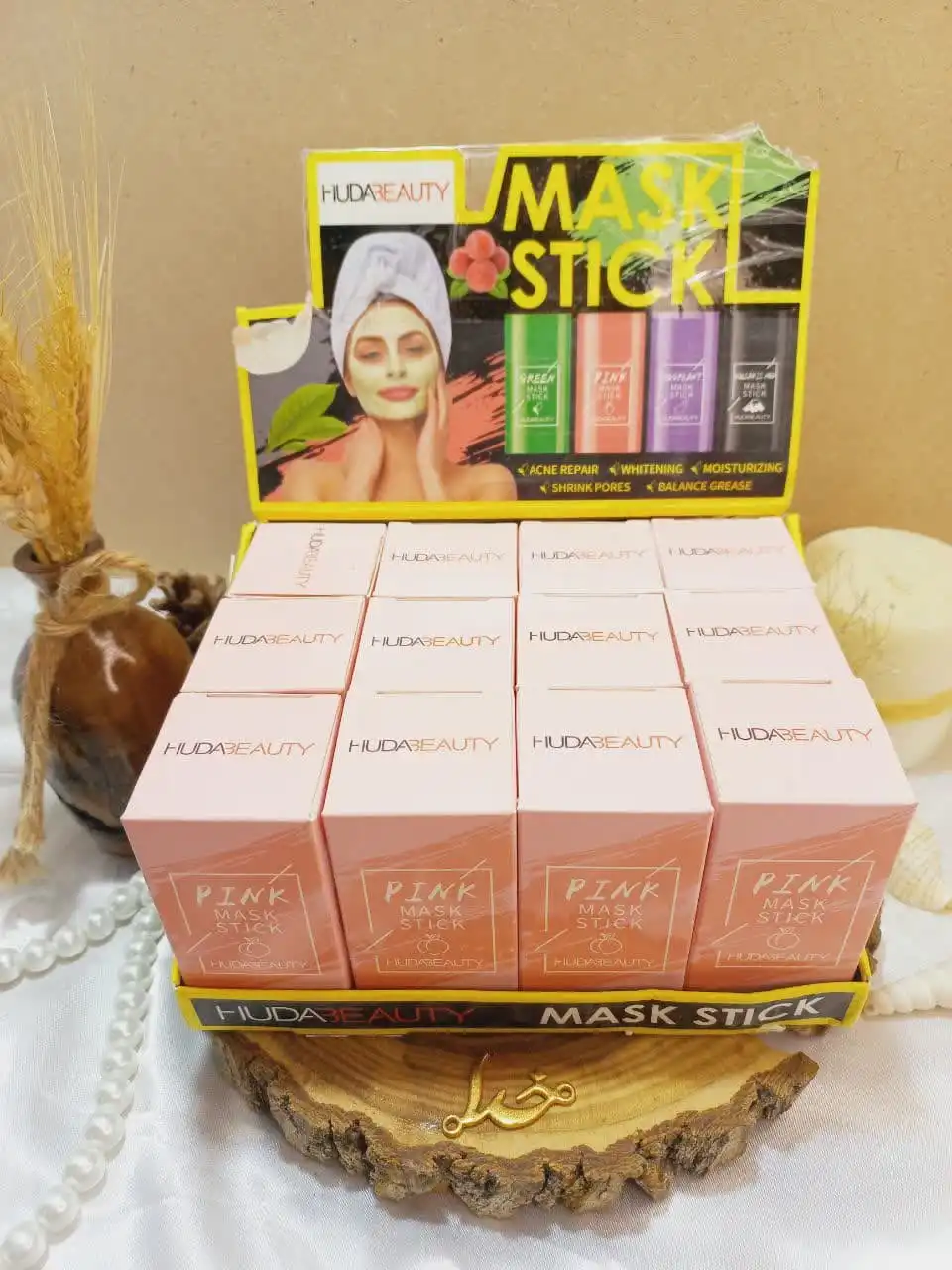 استیک ماسک پرطرفدار صورتی PINK تمیز کننده عمیق پوست هدی بیوتی HUDA BEAUTY کد H92070