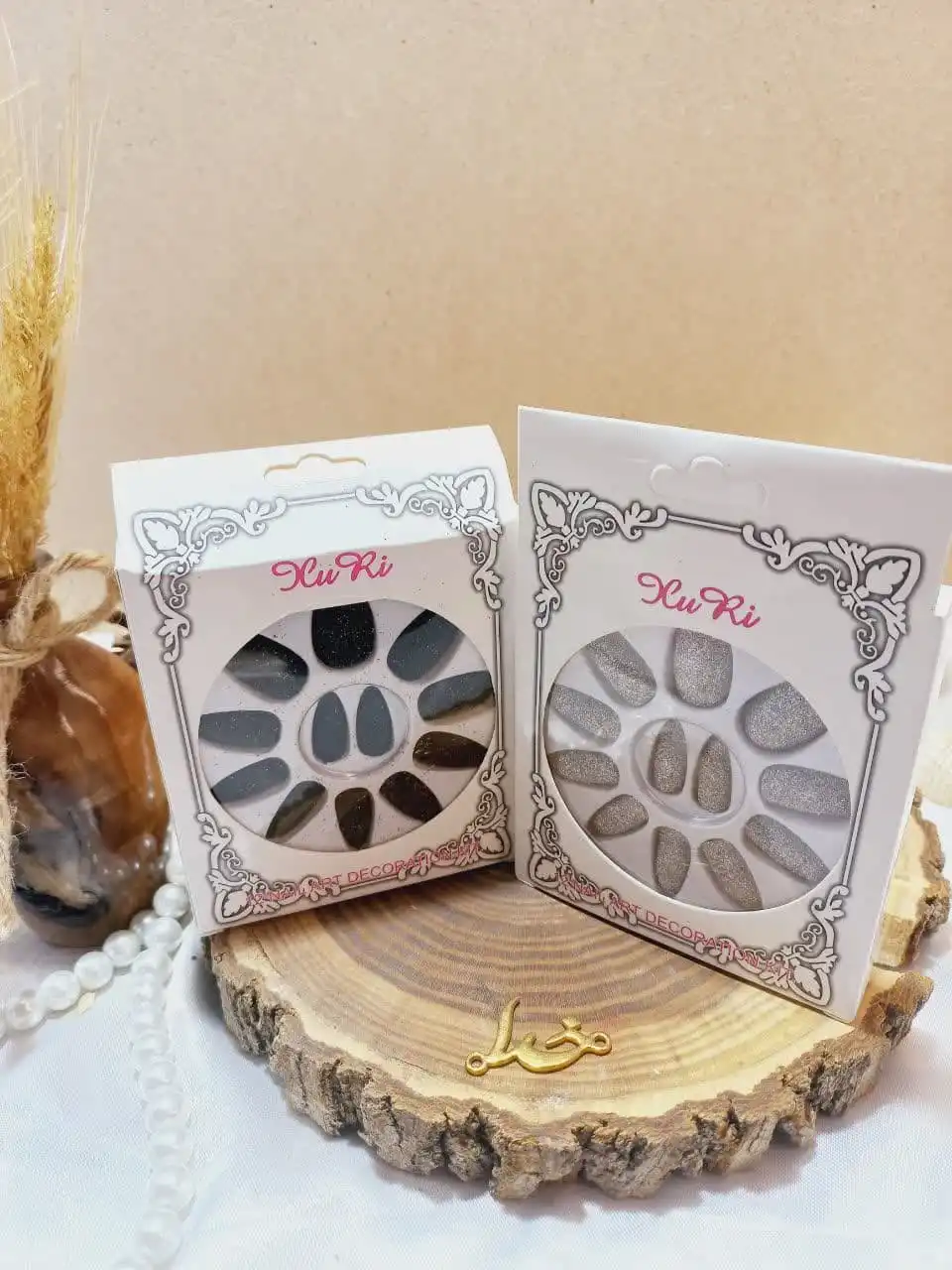 ناخن مصنوعی اکلیلی رنگی نوک تیز XU RI کدMT 316