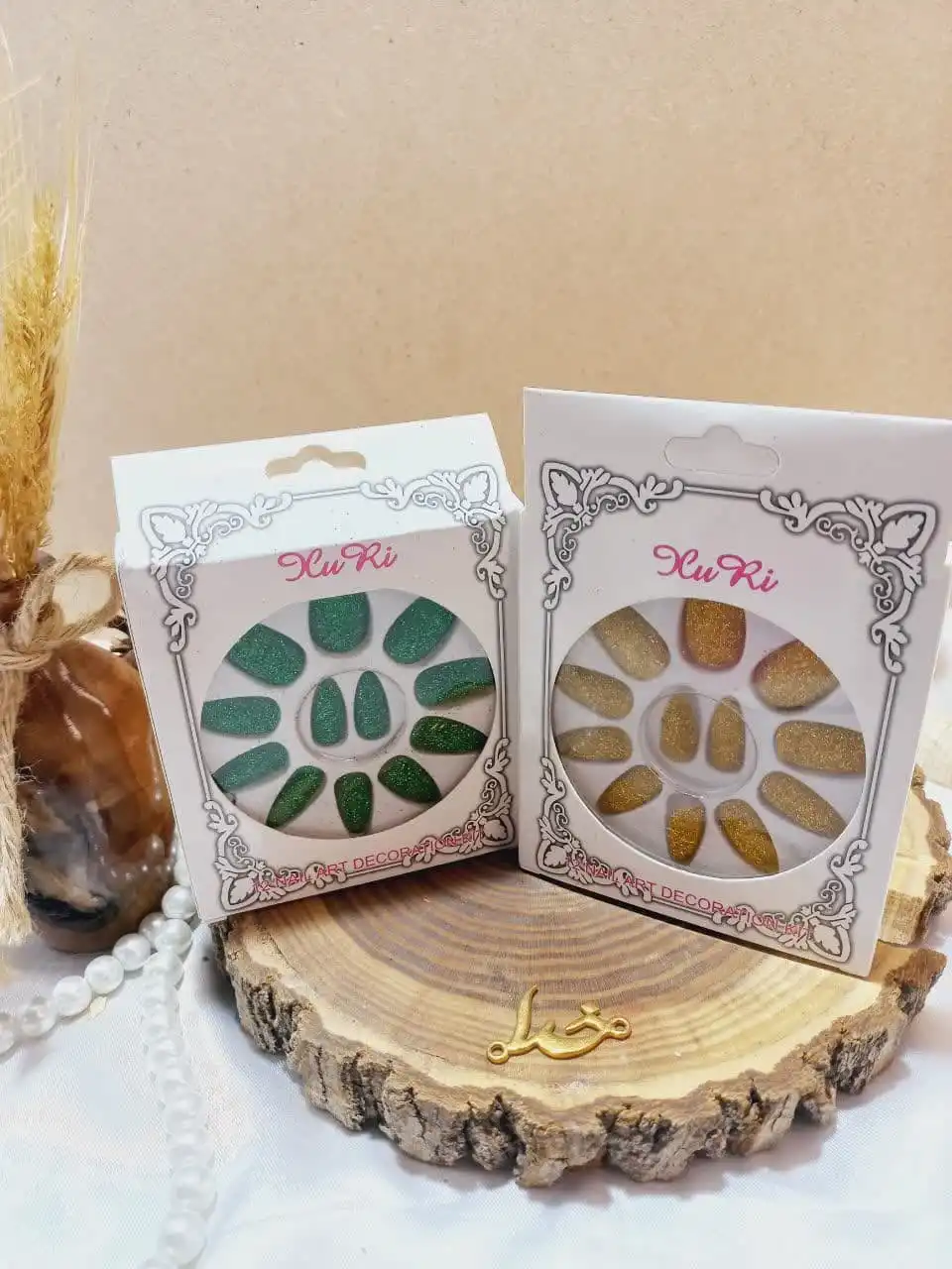 ناخن مصنوعی اکلیلی رنگی نوک تیز XU RI کدMT 316