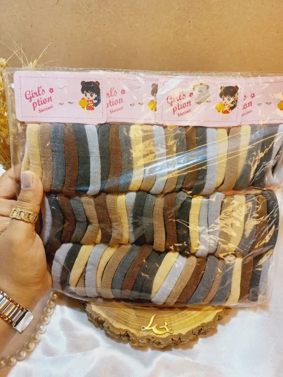 کش مو زنانه رنگی بسته 6 عددی گرلز پتیان GIRLS PTIAN