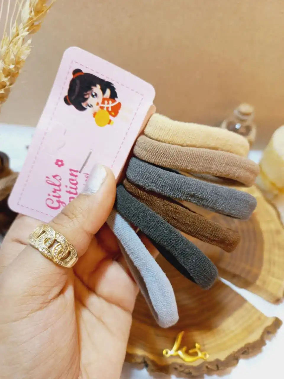 کش مو زنانه رنگی بسته 6 عددی گرلز پتیان GIRLS PTIAN