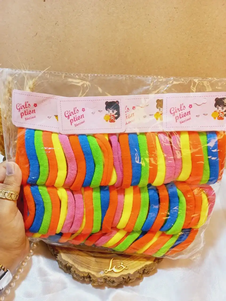 کش مو زنانه رنگی بسته 6 عددی گرلز پتیان GIRLS PTIAN