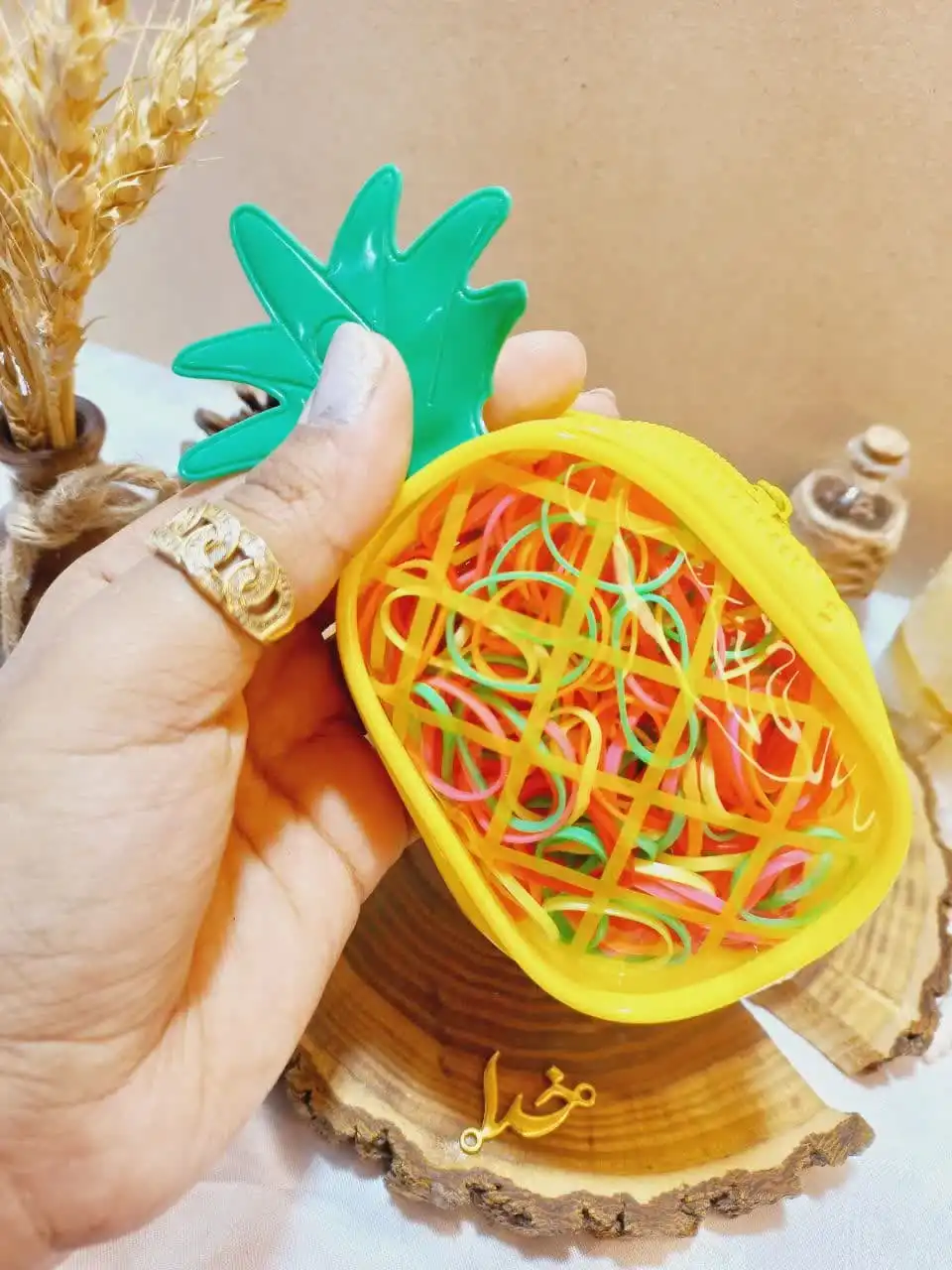 پک کش مو چهل گیس رنگی طرح آناناس