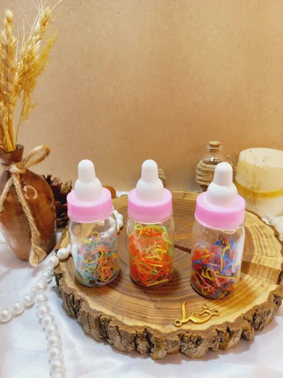 پک کش مو چهل گیس رنگی طرح شیشه شیر