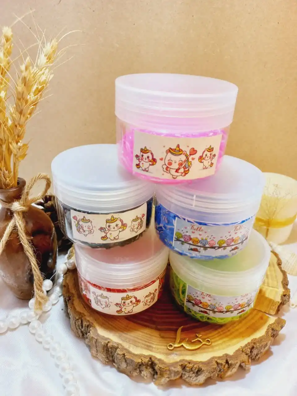 پک کش مو چهل گیس رنگی طرح یونیکورن قوطی