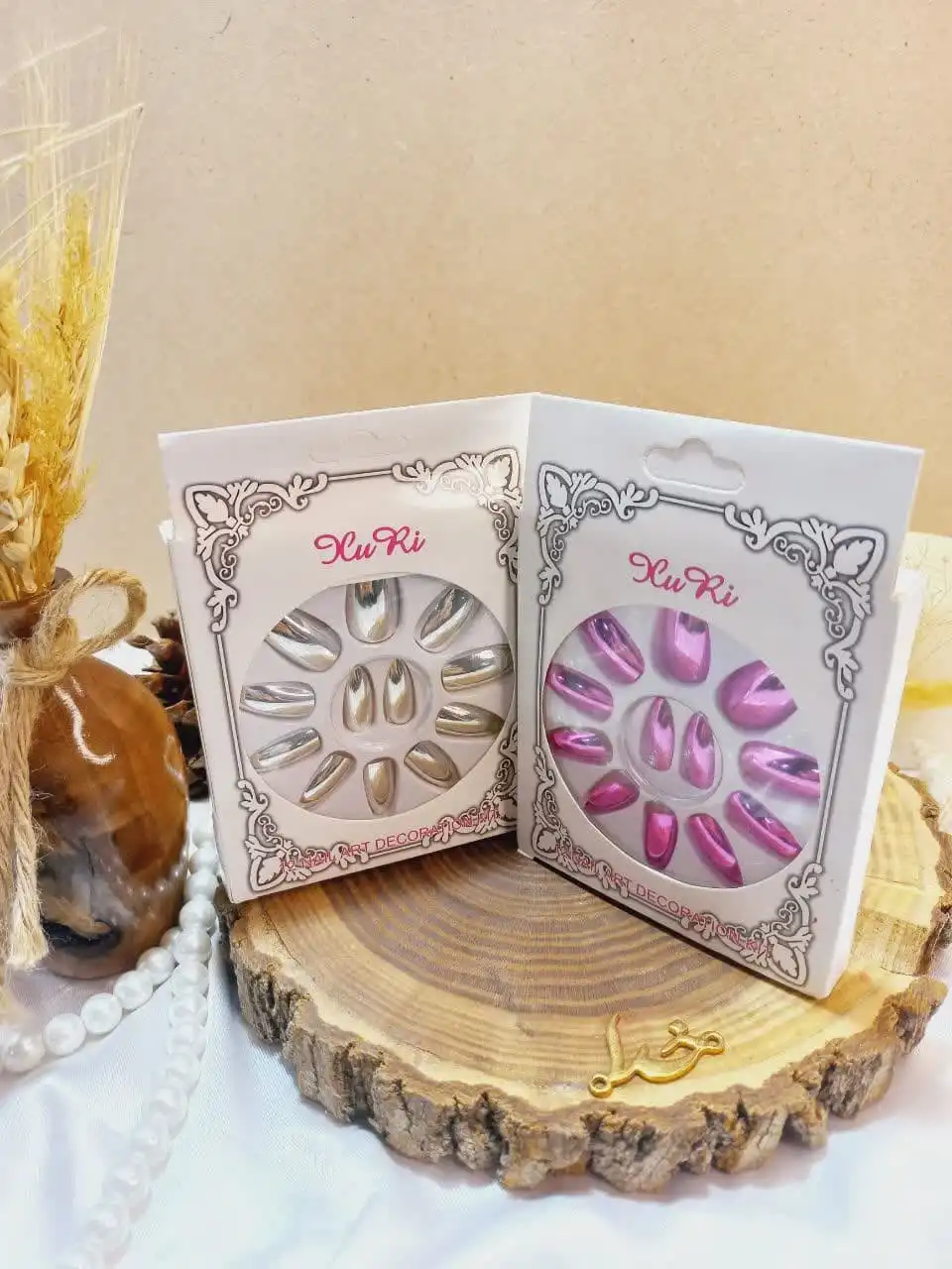 ناخن مصنوعی آینه ای رنگی نوک تیز XU RI کدMT 316