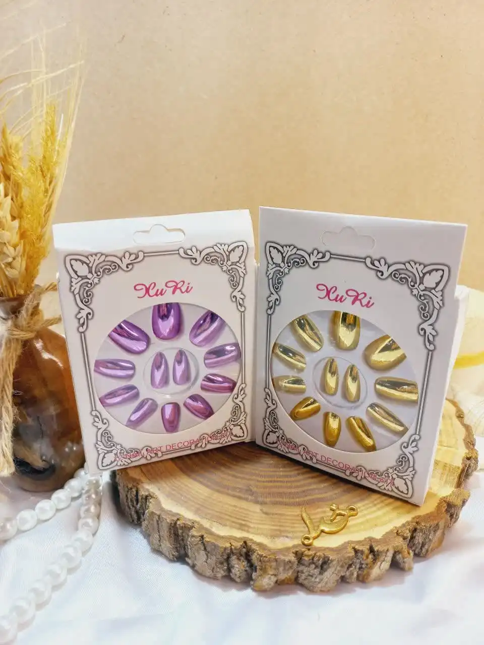 ناخن مصنوعی آینه ای رنگی نوک تیز XU RI کدMT 316