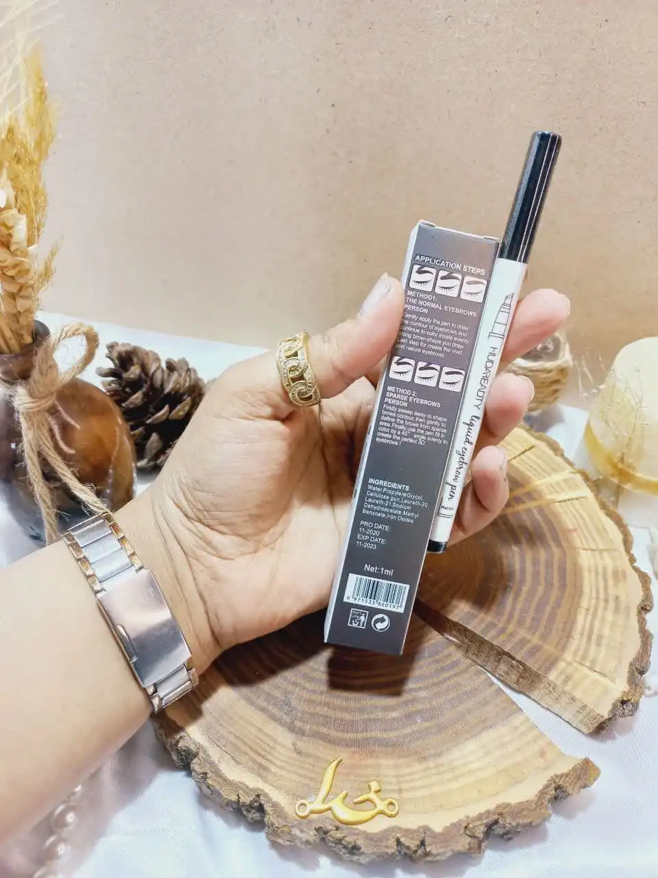 هاشور ابرو 4 خطی شماره 01 هدی بیوتی Huda beauty کد 828