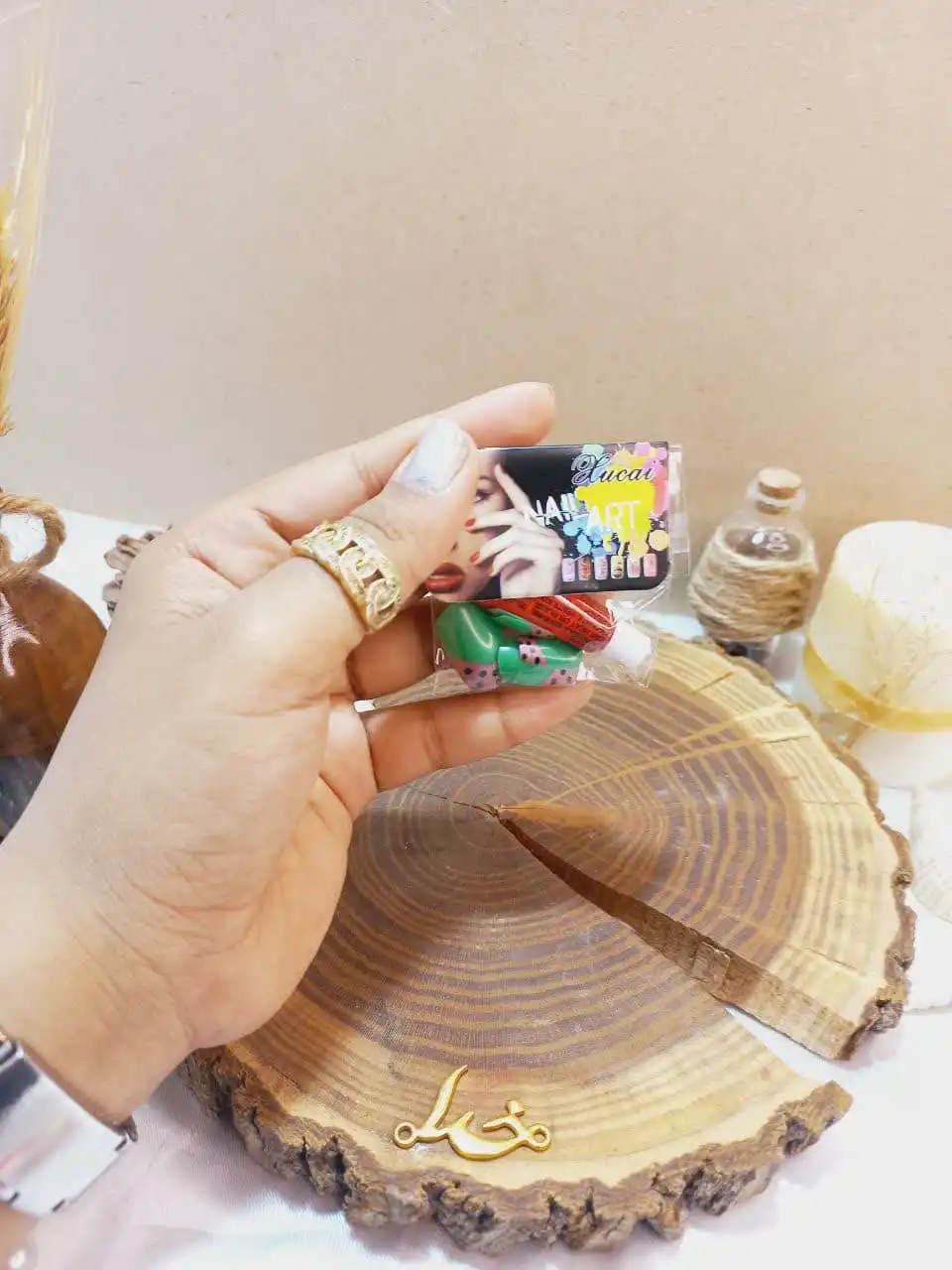 ناخن مصنوعی مدل مربعی همراه چسب آرت نیل NALL ART کد A012