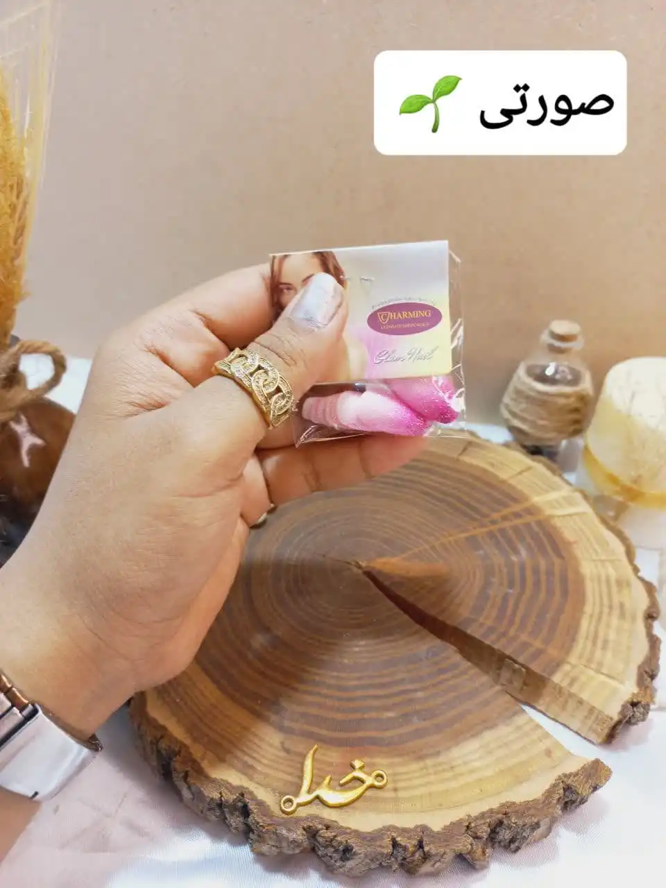 ناخن مصنوعی اکلیلی نوک تیز هارمینگ HARMING  کد 2412