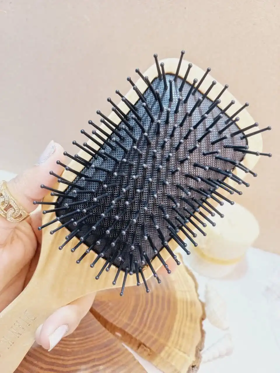 برس مو بامبو دندانه پلاستیکی مربعی سایز بزرگ دیانی DIAN YI کد 602