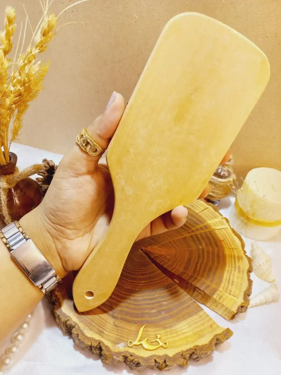 برس مو بامبو دندانه پلاستیکی مربعی سایز بزرگ دیانی DIAN YI کد 602