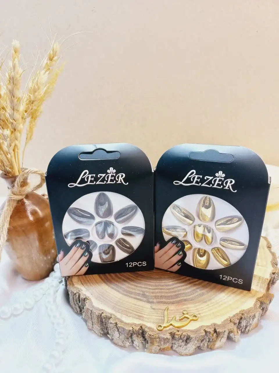 ناخن مصنوعی آینه ای رنگی نوک تیزلیزر LEZER کد 56775