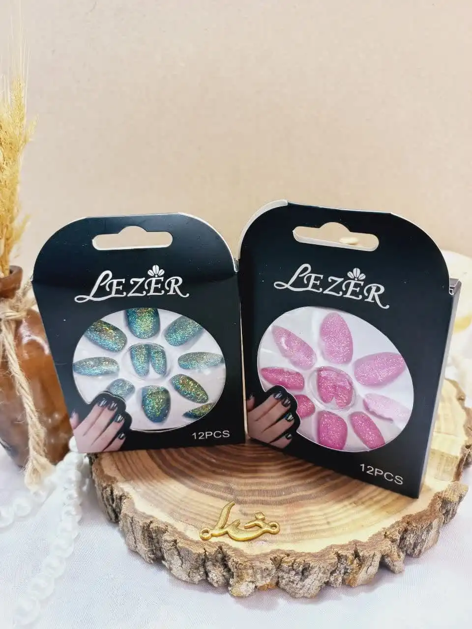 ناخن مصنوعی شاین رنگی نوک تیزلیزر LEZER کد 56775