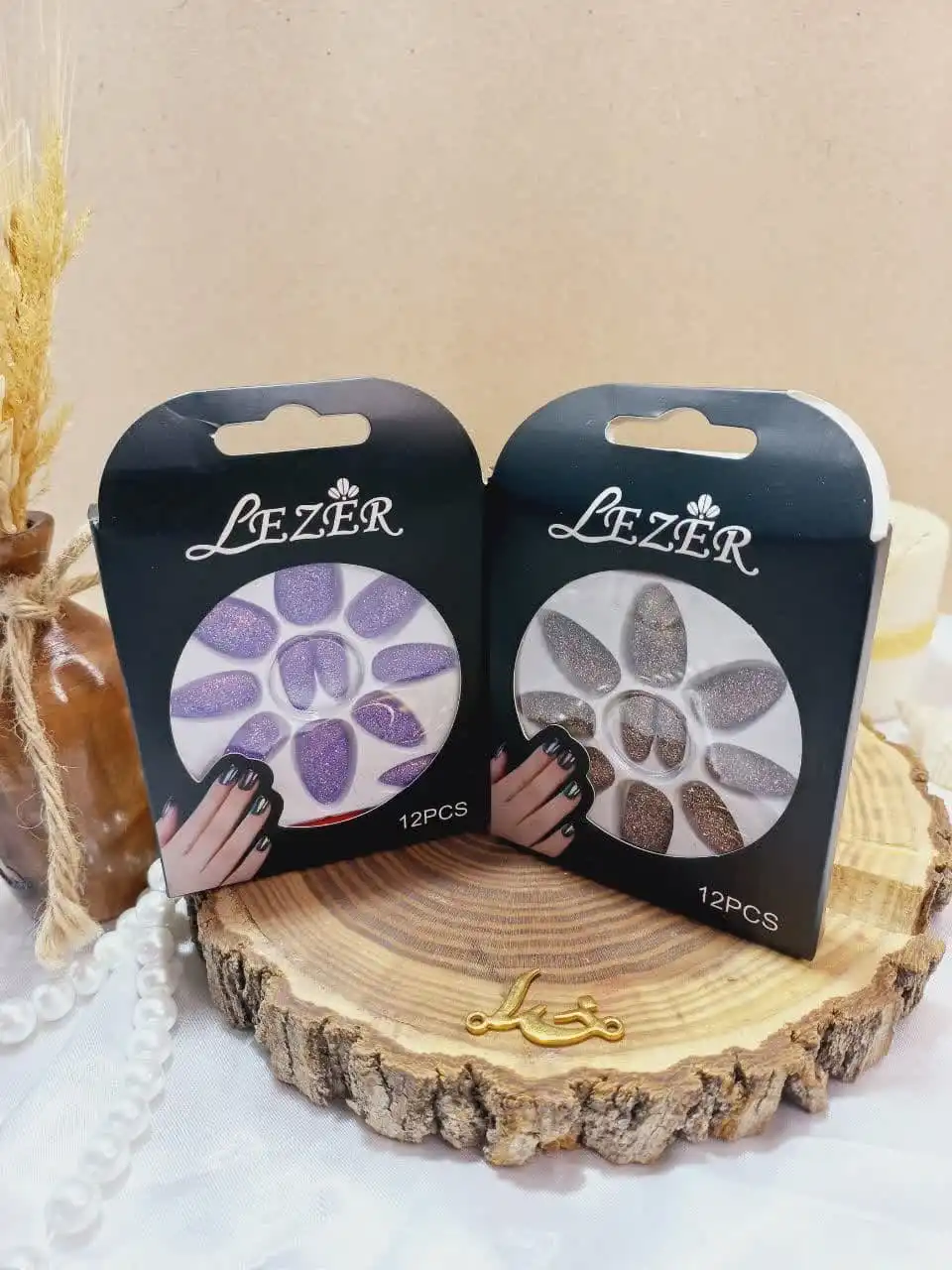 ناخن مصنوعی شاین رنگی نوک تیزلیزر LEZER کد 56775