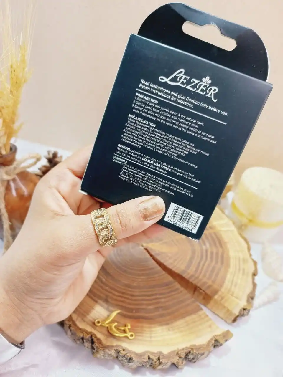 ناخن مصنوعی شاین رنگی نوک تیزلیزر LEZER کد 56775