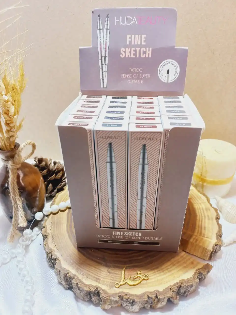 هاشور ابرو 4 خطی شماره 03 هدی بیوتی Huda beauty کد 828