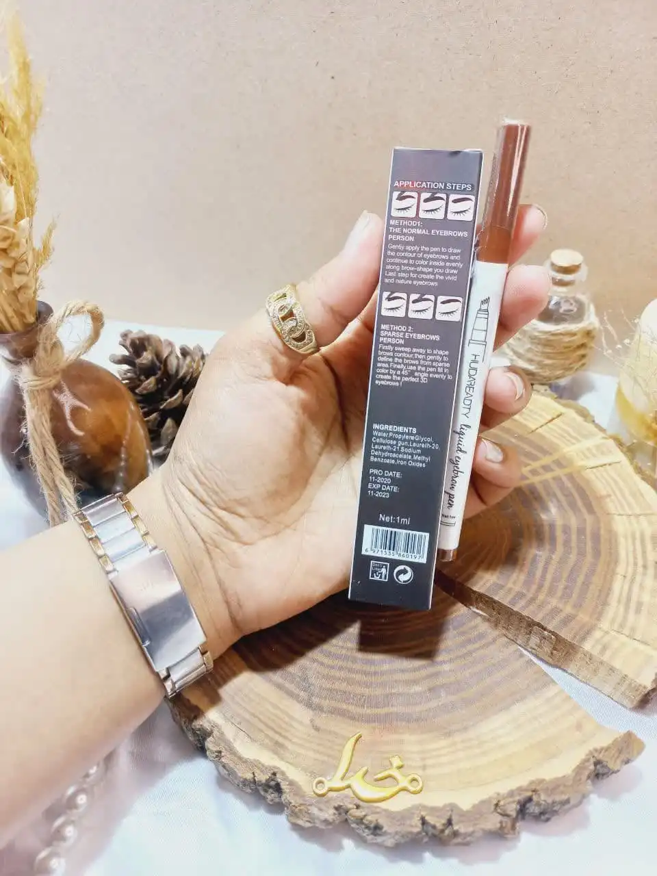 هاشور ابرو 4 خطی شماره 03 هدی بیوتی Huda beauty کد 828