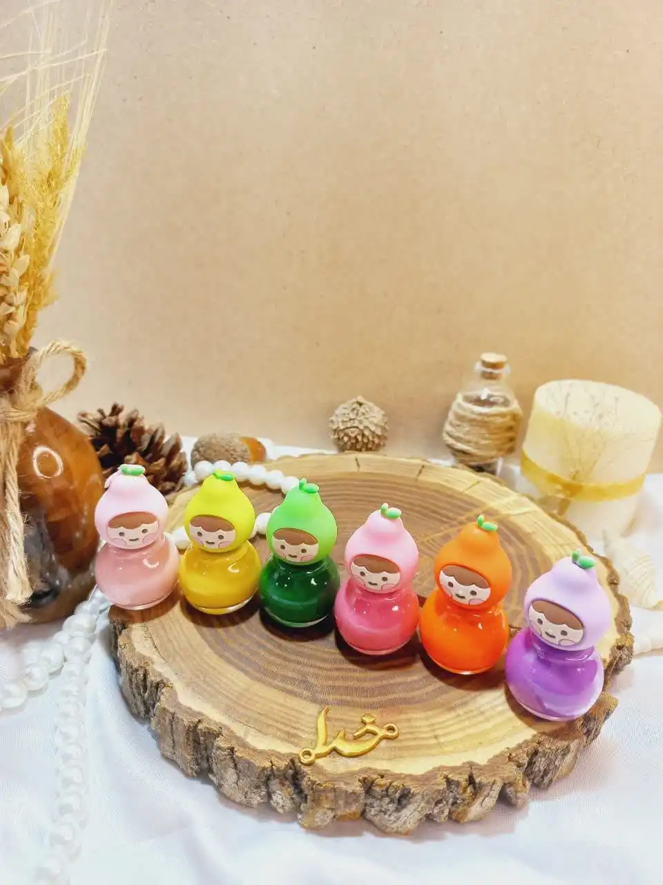 لاک عروسکی دختر طرح گلابی فاور بیوتی FAVOR BEAUTY  کد NP2030