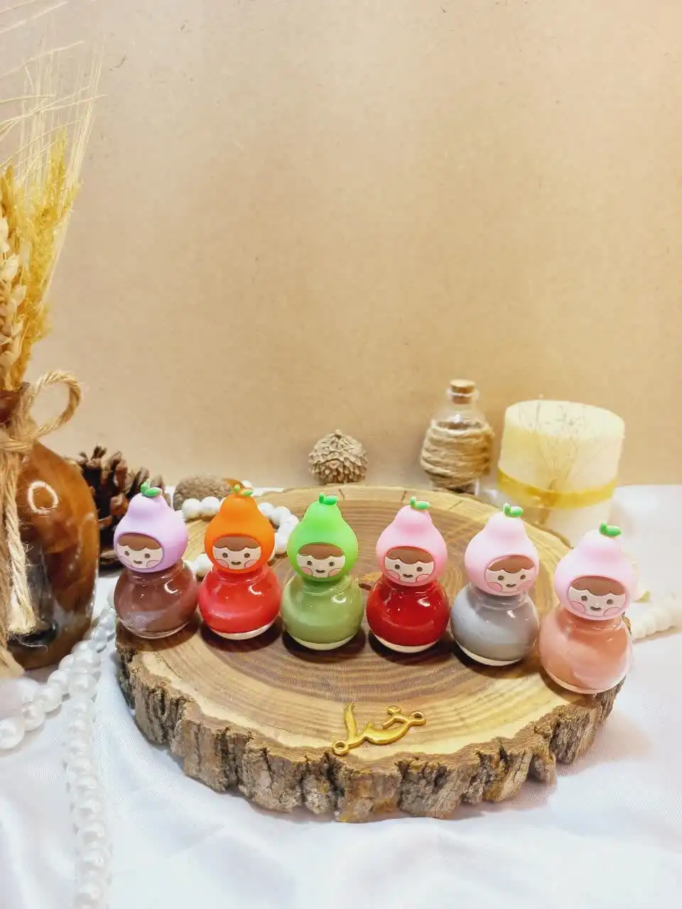 لاک عروسکی دختر طرح گلابی فاور بیوتی FAVOR BEAUTY  کد NP2030