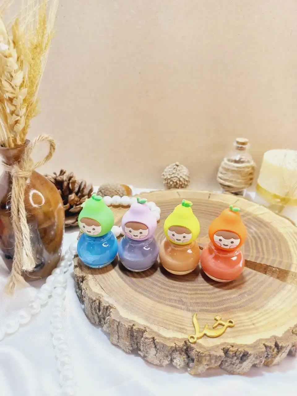 لاک عروسکی دختر طرح گلابی فاور بیوتی FAVOR BEAUTY  کد NP2030