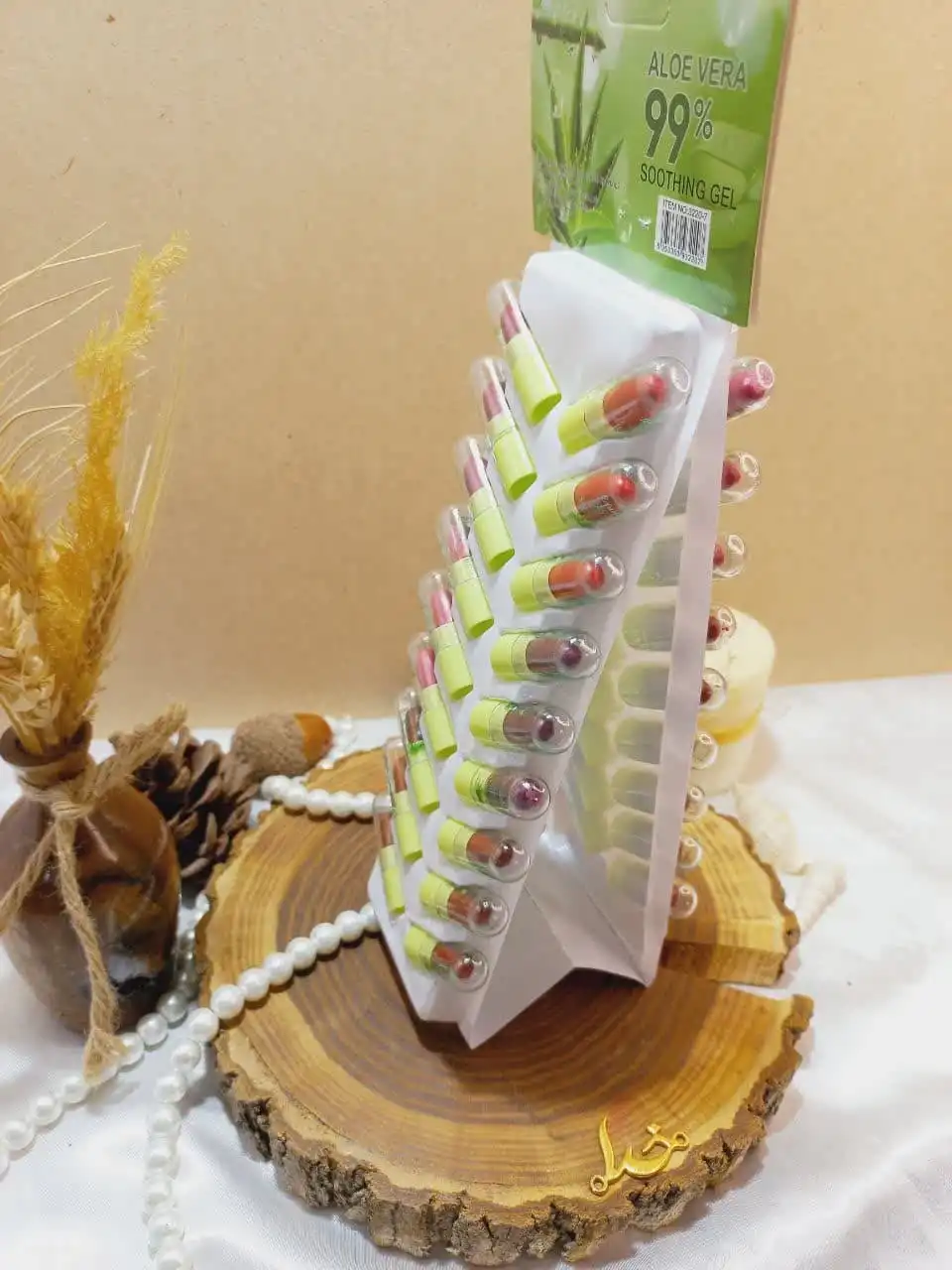 رژ لب فشنگی 36 عددی آلوئه ورا 99% LIDANXIU کد 3220 | پخش عمده