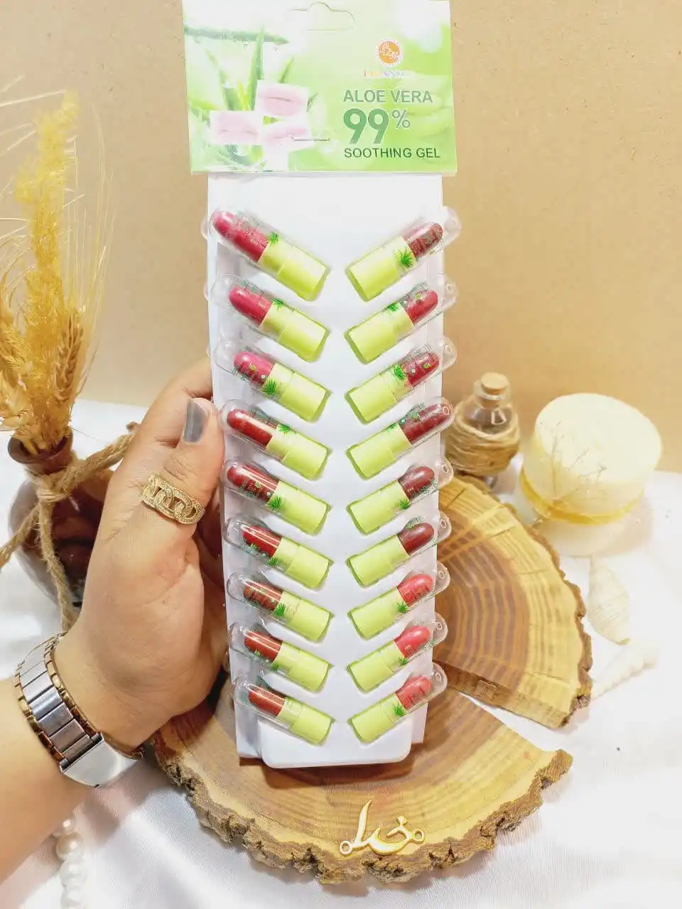 رژ لب فشنگی 36 عددی آلوئه ورا 99% LIDANXIU کد 3220 | پخش عمده