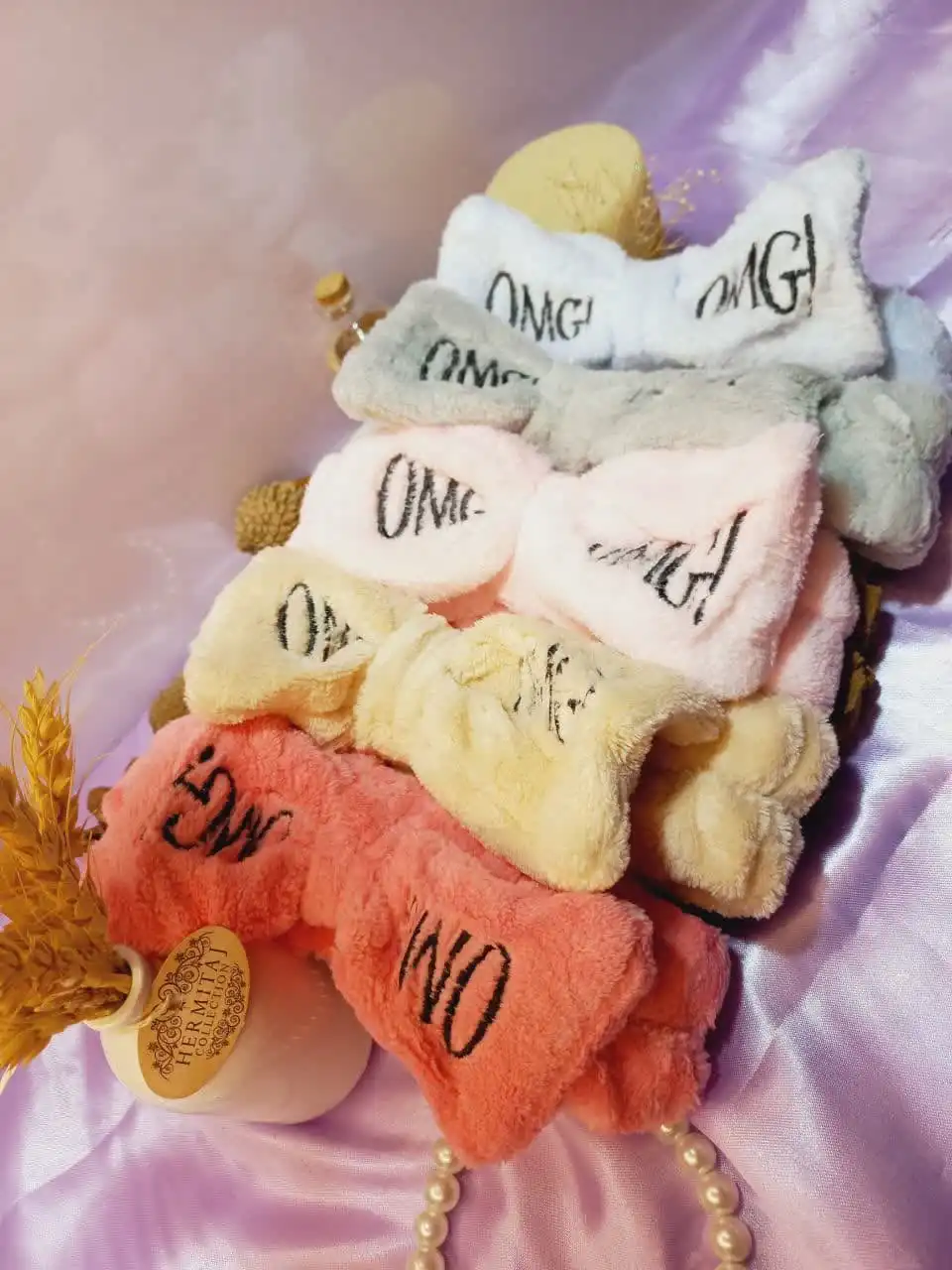 هدبند حوله ای پاپیونی برند omg