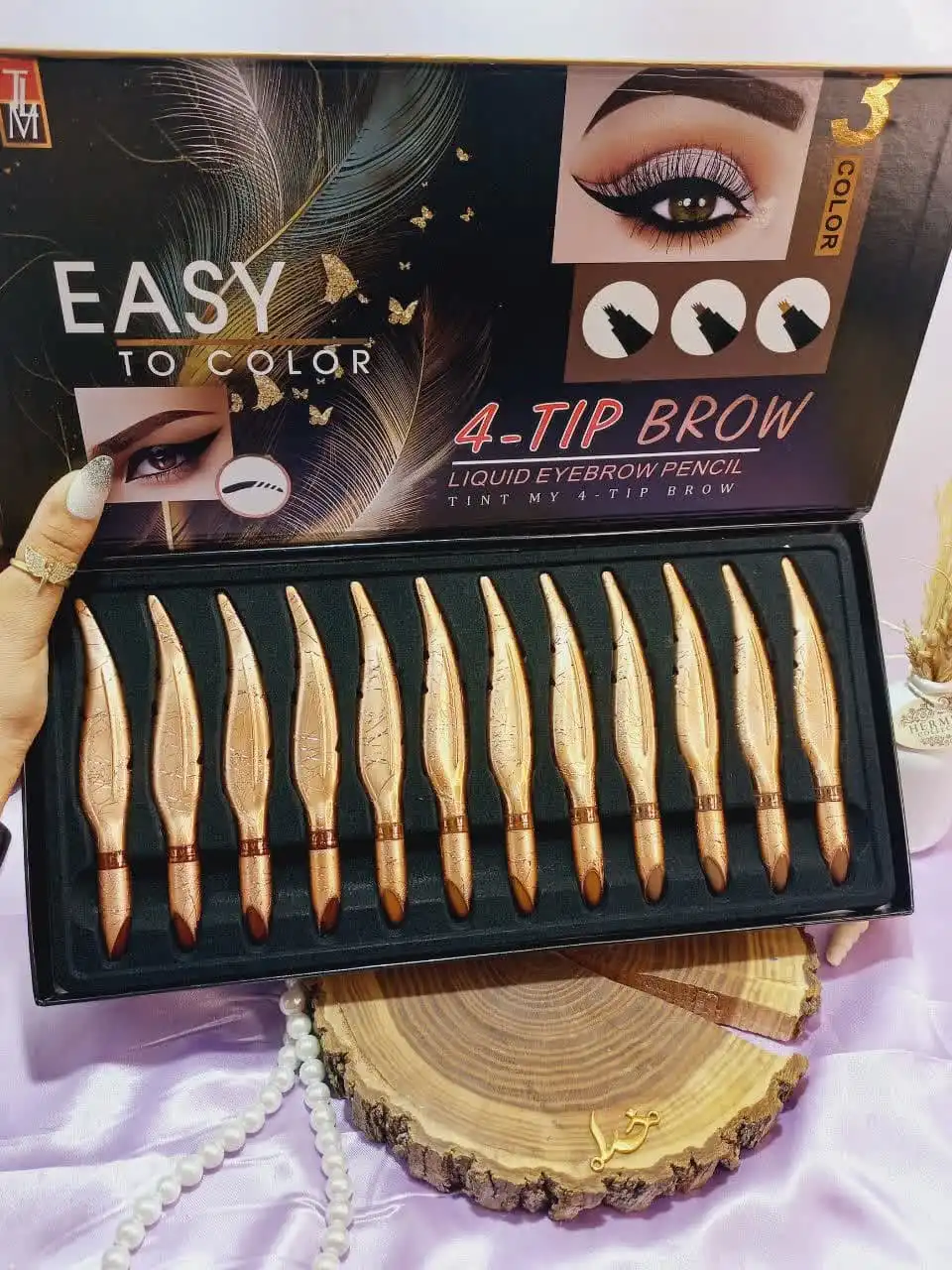 هاشور 4 خط قهوه ای برند پرطرفدار تایلامی اصلی